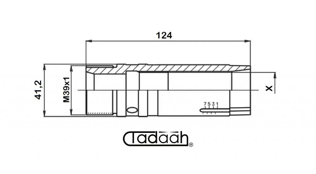 9335E Corpo per inserto spingibarra RS32 con carico di scorrimento regolabile per Gildemeister DMG-Mori GM35-6, GM35-8